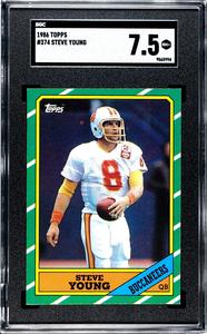 Steve Young 1986 Topps Rookie Card (RC) #63- SGC Graded 7.5 NM Cheap Sale Amazon