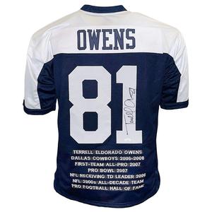 Terrell Owens Signed Dallas Thanksgiving Stats Football Jersey (JSA) Outlet Release Dates