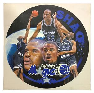 Terrence Fogarty signed original Shaquille O'Neal Shaq canvas oil painting 1/1 Countdown Package Cheap Online