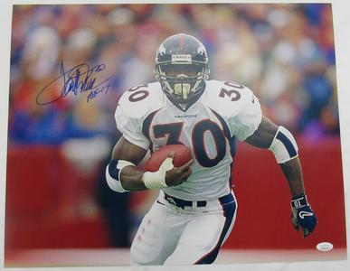 Terrell Davis Signed 16x20 Photo w/ HOF Insc JSA COA IV Cheap Sale Explore