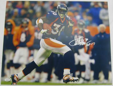 Terrell Davis Signed 16x20 Photo w/ HOF Insc JSA WB541749 Release Dates Authentic