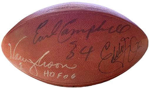 Oilers signed OFC NFL Football 5 Legends sigs- PSA- Pastorini/George/McNair/Moon Authentic