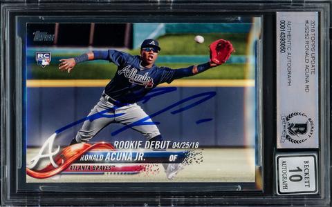 Ronald Acuna Jr. 2018 Topps Update RC Braves Gem 10 Auto Beckett 14393050 Shop Sale Online