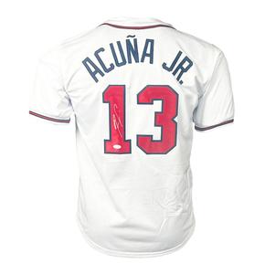 Ronald Acuna Jr Signed Atlanta White Baseball Jersey (JSA) Clearance Footlocker Finishline