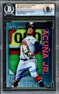 Ronald Acuna Jr. Autographed 2020 Bowman Platinum Card Braves Beckett #16178277 Outlet Amazon