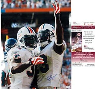 Ronnie Brown & Ricky Williams Autographed / Signed 16x20 Photo (James Spence) Buy Cheap Find Great