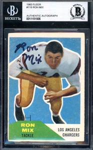 Ron Mix Beckett BAS Signed 1960 Fleer Rookie Autograph In China Cheap Online