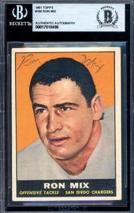 Ron Mix Beckett BAS Signed 1961 Topps Autograph Free Shipping