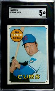 Ron Santo 1969 Topps Card #570- SGC Graded 5 EX (CENTERED/Chicago Cubs) Cheap Order