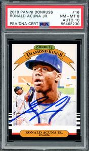 Ronald Acuna Jr. 2019 Panini Diamond Kings Card PSA 8 Gem 10 Auto PSA 56463230 New Styles For Sale