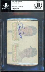 Ron Santo Beckett BAS Signed Rare 1966 Topps Rub Offs Autograph Amazon For Sale