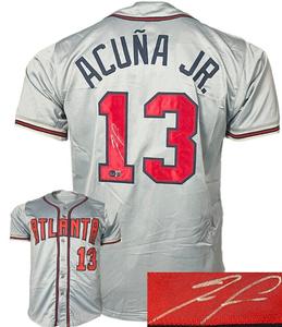 Ronald Acuna Jr. signed Atlanta Gray Prostyle Jersey- JSA Witnessed Sale Get To Buy