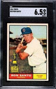 Ron Santo 1961 Topps Card #35- SGC Graded 6.5 EX-NM  (Cubs All-Star Rookie/HOF) Enjoy Online
