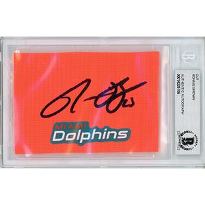 Ronnie Brown Signed Miami Dolphins Football TD Pylon Piece Sig Cut Beckett Auth Auto Slab Cheap Tumblr