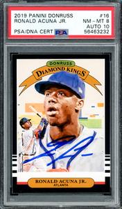 Ronald Acuna Jr. 2019 Panini Diamond Kings Card PSA 8 Gem 10 Auto PSA 56463232 Sale Shop