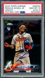 Ronald Acuna Jr. 2018 Topps Chrome RC PSA 10 Auto Grade Mint 9 PSA/DNA 56463084 Websites Online