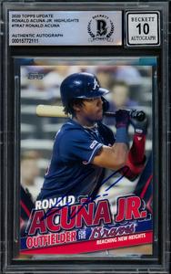 Ronald Acuna Jr. 2020 Topps Update Highlights Card Braves Gem 10 Auto Beckett E Discount Ebay