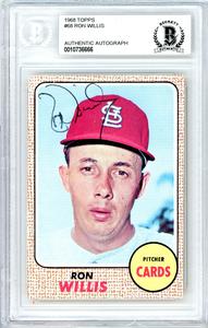 Ron Willis Autographed Signed 1968 Topps Card #68 Cardinals Beckett 10736666 Countdown Package Cheap Online