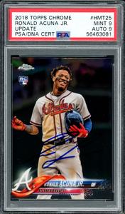 Ronald Acuna Jr. 2018 Topps Chrome RC PSA 9 Auto Grade Mint 9 PSA/DNA 56463081 Cheap Sale Collections