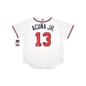 Ronald Acuna Jr Atlanta Braves Autographed White Nike Jersey (BAS) Free Shipping Cheap Pice