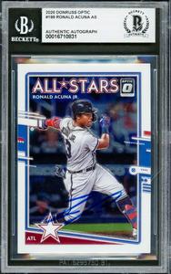 Ronald Acuna Jr. Autographed 2020 Donruss Optic Card Braves Beckett #16710831 Discount Newest