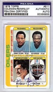 Ronnie Coleman & Mike Reinfeldt Autographed 1978 Topps Card PSA/DNA #83366655 Cheap Factory Outlet