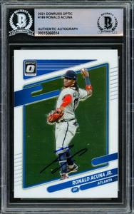 Ronald Acuna Jr. Autographed 2021 Donruss Optic Card Braves Beckett #15866514 Buy Cheap Find Great