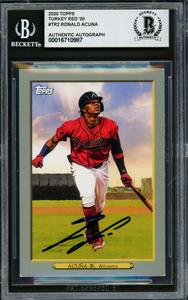 Ronald Acuna Jr. Autographed 2020 Topps Turkey Red Card Braves Beckett #16710987 Cheap Wholesale