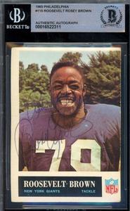 Roosevelt Brown Beckett BAS Vintage Signed 1965 Philadelphia Autograph Cheap Discounts