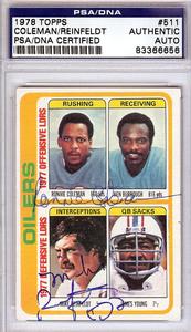 Ronnie Coleman & Mike Reinfeldt Autographed 1978 Topps Card PSA/DNA #83366656 Cheap Free Shipping