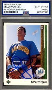 Omar Vizquel PSA DNA Signed Mariners 1989 Upper Deck Rookie Autograph Cheapest Pice Online