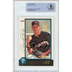 Russ Ortiz San Francisco Giants Signed 1998 Bowman Baseball Card Beckett Auth Auto Slab Cheap Browse
