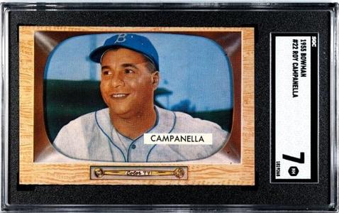 Roy Campanella 1955 Bowman Card #22- SGC Graded 7 NM (Centered/Undergraded) Huge Surprise For Sale