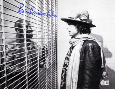 Rubin Hurricane Carter Autographed Bob Dylan Prison Meeting 11x14 Photo Beckett Clearance Official