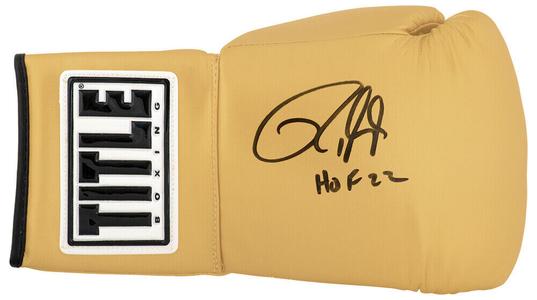Roy Jones Jr. Signed Title Gold Boxing Glove w/HOF'22 - (SCHWARTZ COA) Recommend Cheap Online
