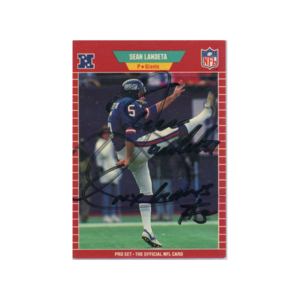 Sean Landeta New York Giants Autographed Signed 1989 NFL Pro Set Football 286 Auto Card (Brandon Steiner LOA) Sale Comfortable