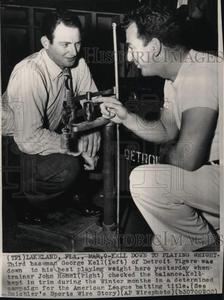 1948 Press Photo Detroit Tigers' baseball player George Kell & John Homel, FL Discount Low Shipping Fee