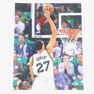 Rudy Gobert signed 11x14 photo BAS Beckett Utah Jazz Autographed Clearance Shop