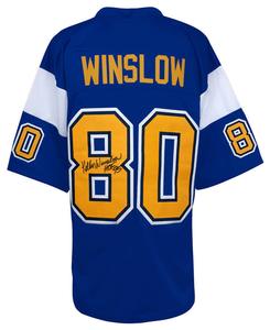 Kellen Winslow Signed Dark Blue T/B Custom Football Jersey w/HOF'95 - (SS COA) Sale 100% Authentic