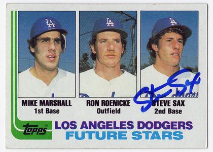 Steve Sax Signed Dodgers 1982 Topps Future Stars Rookie Card #681 (SCHWARTZ COA) Discount Latest Collections
