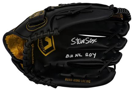Steve Sax Signed Franklin Fieldmaster Black Baseball Glove w/82 NL ROY -(SS COA) Marketable Sale Online