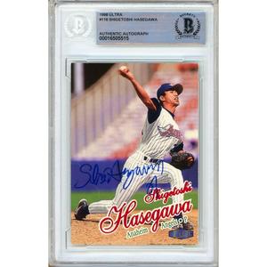 Shigetoshi Hasegawa LA Angels Signed 1998 Fleer Ultra Card Beckett Authentic Auto Slab RC Newest Cheap Pice
