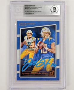 Justin Herbert signed 2020 Donruss Rookie Gridiron Kings #3 RC card BAS auto Fashion Style Online