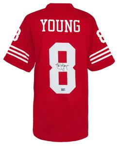 Steve Young (SF 49ers) Signed Red T/B Custom Football Jersey - (SCHWARTZ COA) Clearance Footaction