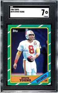 Steve Young 1986 Topps Rookie Card (RC) #63- SGC Graded 7 NM (Tampa Bay Buccanee Outlet Low Pice