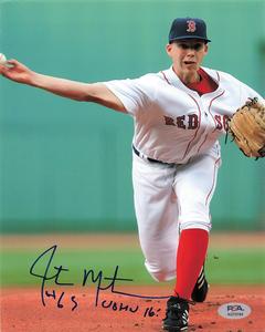JUSTIN MASTERSON signed 8x10 photo PSA/DNA Boston Red Sox Autographed Store Online