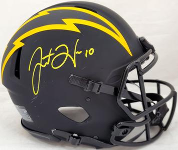 Justin Herbert Auto Chargers Eclipse Full Size Helmet (Scratch) Beckett WK11851 Outlet 2025 Unisex