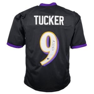 Justin Tucker Signed Baltimore Pro Black Football Jersey (Beckett) Get To Buy Cheap Pice