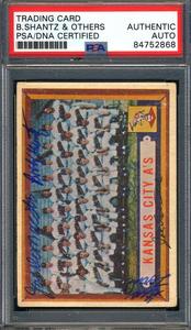 Kansas City A`s PSA DNA Signed By 4 1957 Topps  Autograph How Much Online