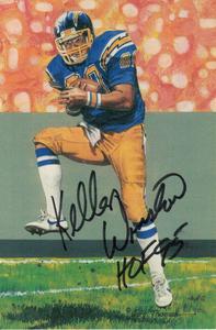 Kellen Winslow Autographed San Diego Chargers Goal Line Art Card HOF Black 13876 Newest
